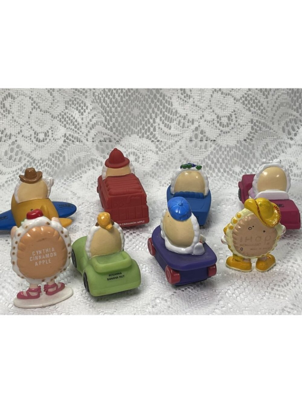 Vintage Lot Of 8 IHOP Restaurant PVC Toy Figures Driving Cars from 1996 - Picture 15 of 16